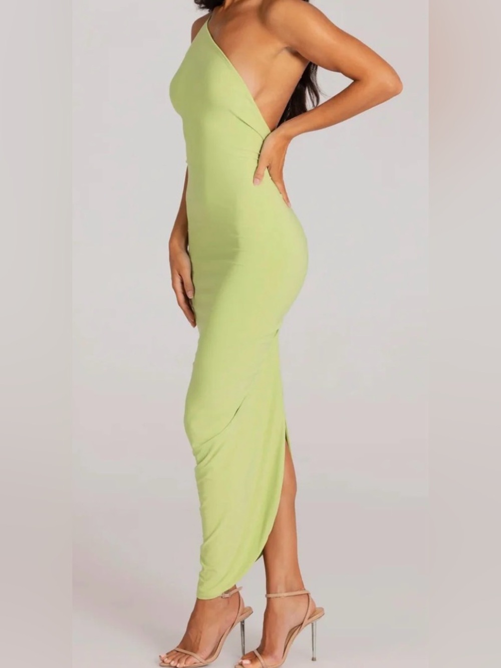 Mélani Lydia Dress - Lime - Picture 3 of 6